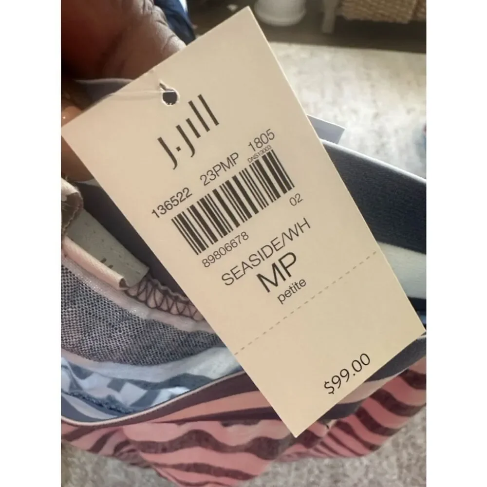 J.Jill Love Linen Women Striped Midi Skirt MP